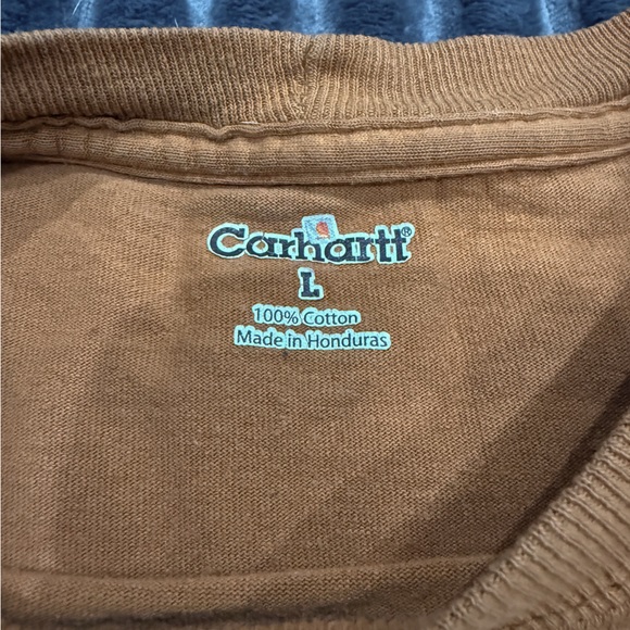 Carhartt Tan Logo Pocket Tee - Picture 3 of 3